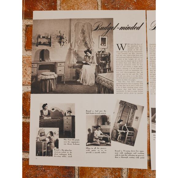 1942 Vintage 2-Page Print Article - "Budget Minded‎ Dorothy Goes 7 Rounds!" - Picture 4 of 7